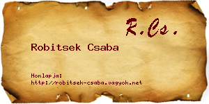 Robitsek Csaba névjegykártya